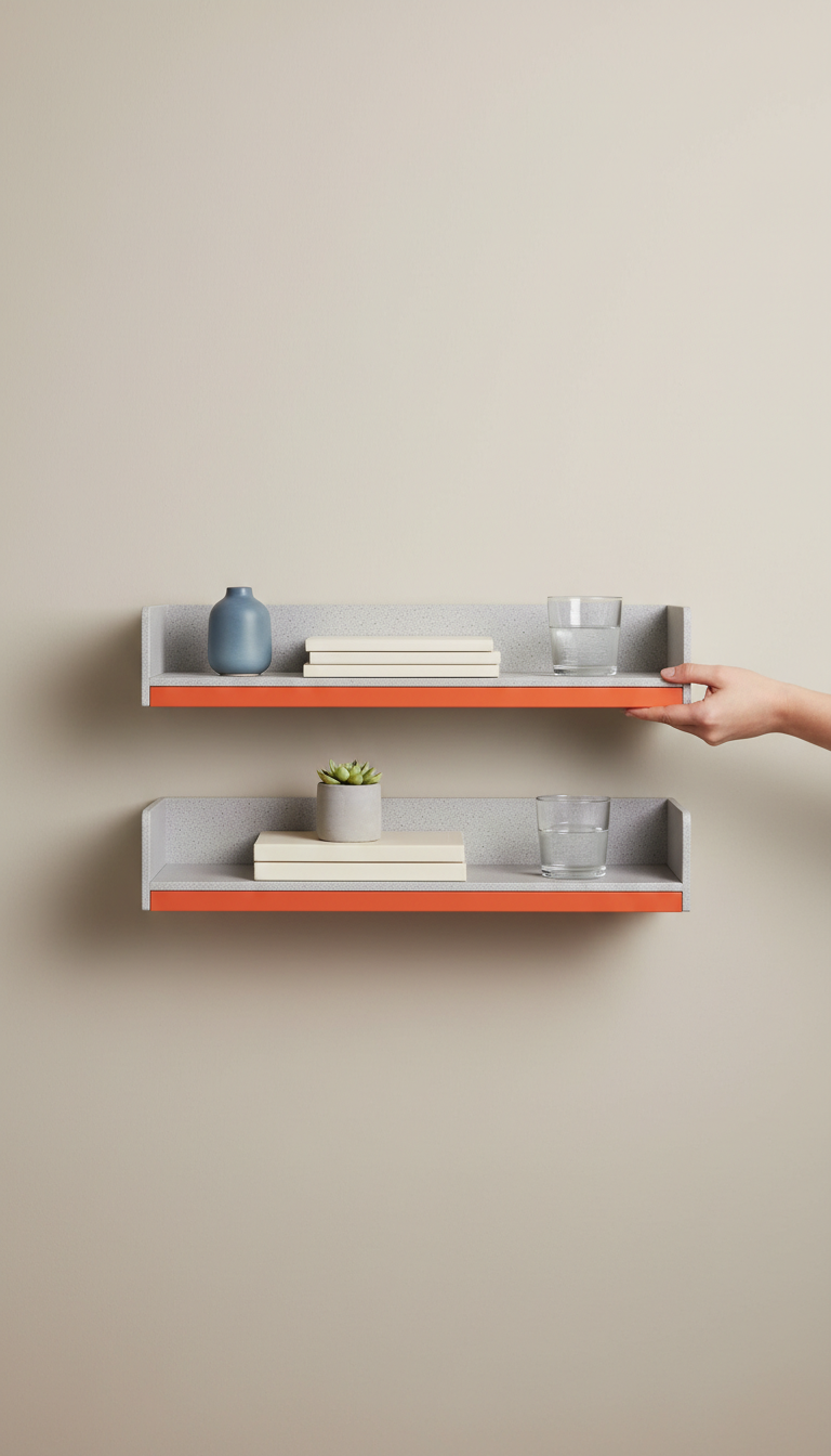 Double Module Shelf Tangerine Accent